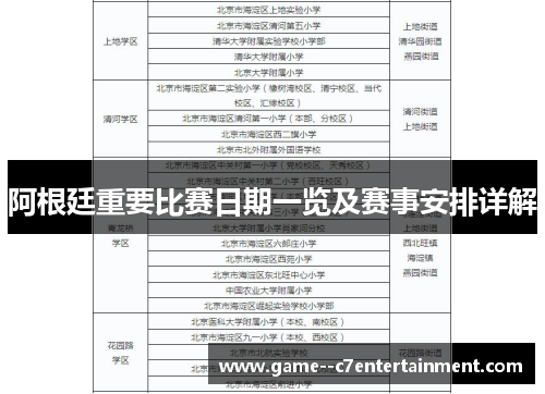 阿根廷重要比赛日期一览及赛事安排详解